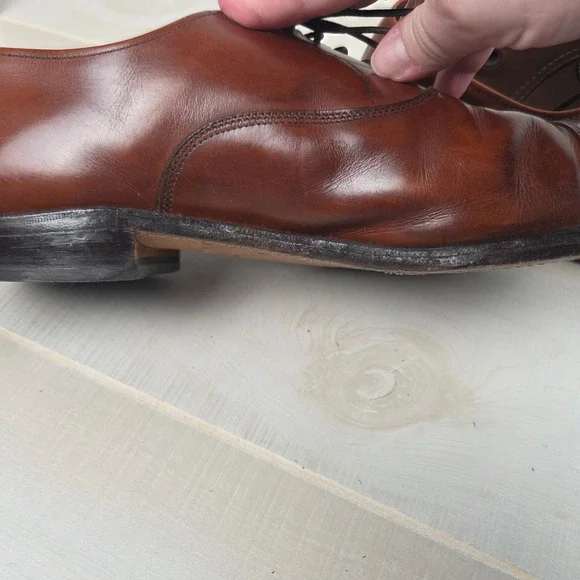 Allen Edmonds Park‎ Avenue Cap Toe Oxford Dress Shoes Men 12B Brown Leather USA